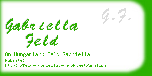 gabriella feld business card